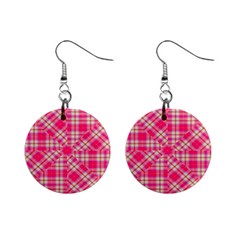 Pink Tartan-10 Mini Button Earrings by tartantotartanspink2