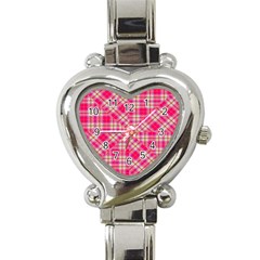 Pink Tartan-10 Heart Italian Charm Watch by tartantotartanspink2