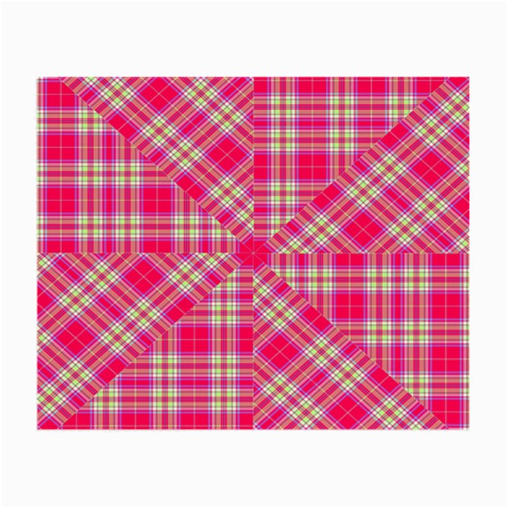 Pink Tartan-10 Small Glasses Cloth