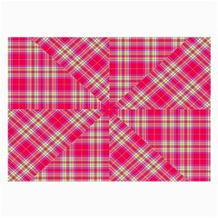 Pink Tartan-10 Large Glasses Cloth (2 Sides) by tartantotartanspink2