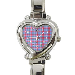 Pink Tartan 5 Heart Italian Charm Watch by tartantotartanspink2