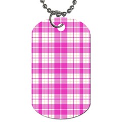 Pink Tartan Dog Tag (two Sides) by tartantotartanspink2