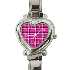 Pink Tartan-9 Heart Italian Charm Watch by tartantotartanspink2