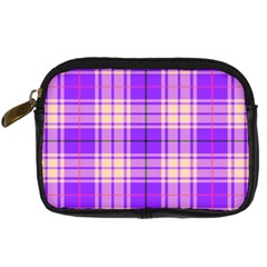 Pink Tartan 6 Digital Camera Leather Case by tartantotartanspink2