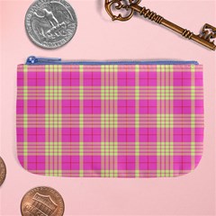 Pink Tartan 4 Large Coin Purse by tartantotartanspink2