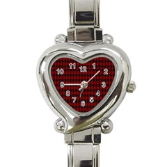 Tartan Red Heart Italian Charm Watch by tartantotartansreddesign2