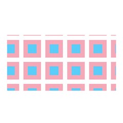 Trans Flag Squared Plaid Satin Wrap by WetdryvacsLair