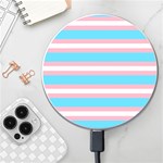 Trans Flag Stripes Wireless Charger Front