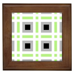 Agender Flag Plaid Framed Tile by WetdryvacsLair