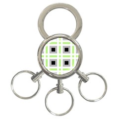 Agender Flag Plaid 3-ring Key Chain by WetdryvacsLair