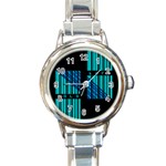 Folding For Science Round Italian Charm Watch Front