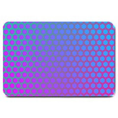 Hex Circle Points Vaporwave One Large Doormat  by WetdryvacsLair