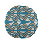 Abstract geometric design    Standard 15  Premium Flano Round Cushions Front