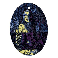 Glitch Witch Ii Oval Ornament (two Sides) by MRNStudios