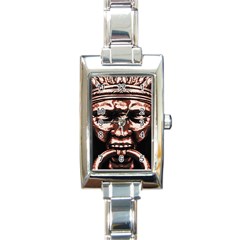 Creepy Head Portrait Artwork Rectangle Italian Charm Watch by dflcprintsclothing