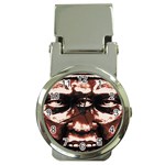 Creepy Head Portrait Artwork Money Clip Watches Front