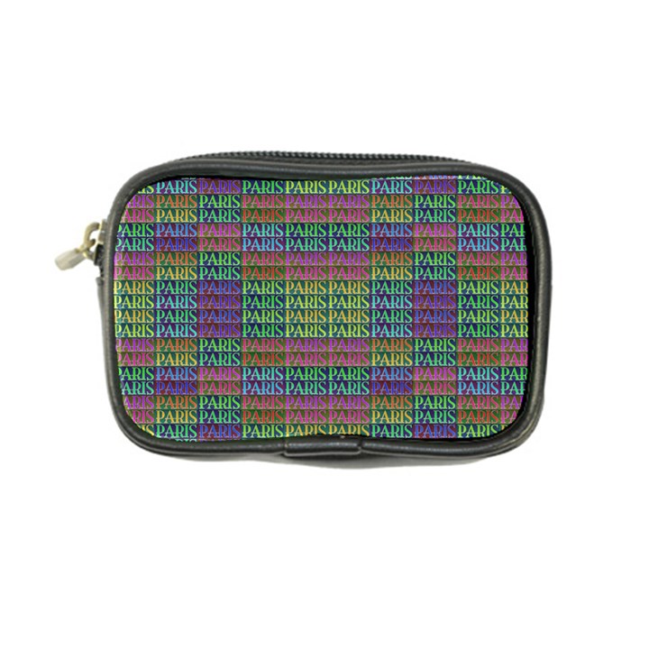 Paris Words Motif Colorful Pattern Coin Purse