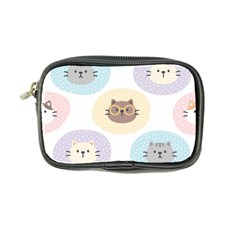 Cute Cat Seamless Pattern Background Coin Purse by Jancukart