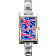 Batik Megamendung Rectangle Italian Charm Watch by artworkshop