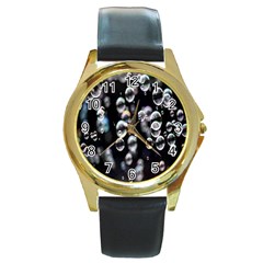 Bubble Round Gold Metal Watch by artworkshop