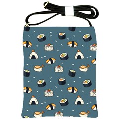 Sushi Pattern Shoulder Sling Bag by Jancukart