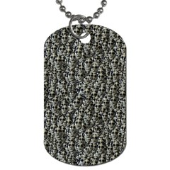 Creepy Head Motif Pattern Dog Tag (one Side) by dflcprintsclothing