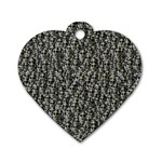 Creepy Head Motif Pattern Dog Tag Heart (One Side) Front