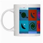 Space-pattern Multicolour White Mug Left