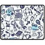 Hand-drawn-back-school-pattern Double Sided Fleece Blanket (Medium)  58.8 x47.4  Blanket Front