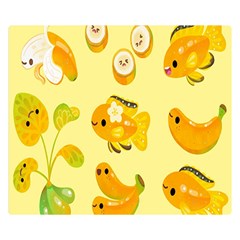 Banana Cichlid Double Sided Flano Blanket (small)  by artworkshop