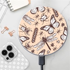 Vintage-drawn-insect-seamless-pattern Wireless Charger by Jancukart