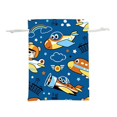 Seamless-pattern-with-nice-planes-cartoon Lightweight Drawstring Pouch (s) by Jancukart