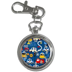 Seamless-pattern-vector-rescue-team-cartoon Key Chain Watches by Jancukart