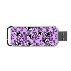 Purple Bats Portable Usb Flash (one Side) by NerdySparkleGoth