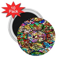 Character Disney Stained 2 25  Magnets (10 Pack)  by artworkshop