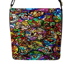 Character Disney Stained Flap Closure Messenger Bag (l) by artworkshop