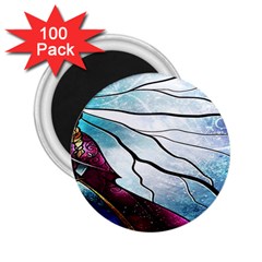 Anna Disney Frozen Stained Glass 2 25  Magnets (100 Pack)  by artworkshop