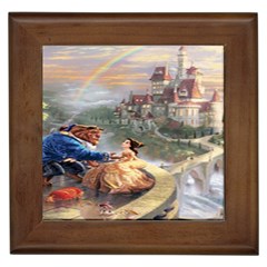 Beauty And The Beast Castle Framed Tile by artworkshop