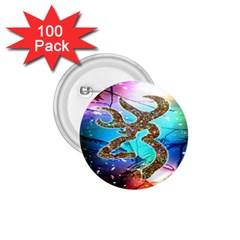 Browning Deer Glitter Galaxy 1 75  Buttons (100 Pack)  by artworkshop