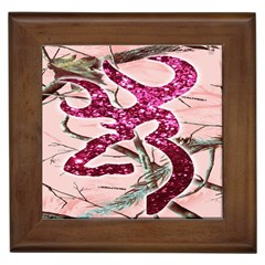 Browning Deer Glitter Framed Tile by artworkshop