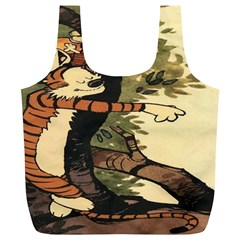 Calvin And Hobbes Full Print Recycle Bag (xl) by artworkshop