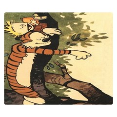 Calvin And Hobbes Double Sided Flano Blanket (small)  by artworkshop