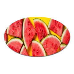 Watermelon Oval Magnet by artworkshop