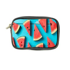 Watermelon Blue Background Coin Purse by artworkshop