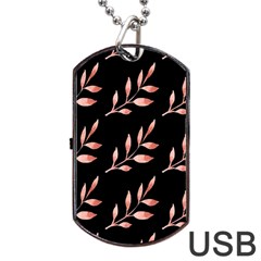 Spring Leafs Dog Tag Usb Flash (one Side) by Sparkle