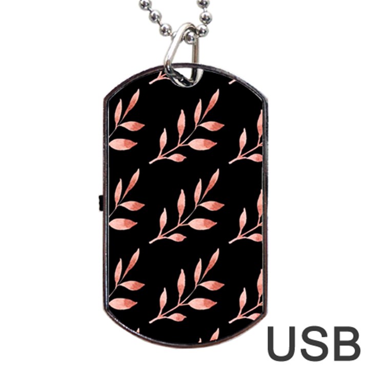 Spring Leafs Dog Tag USB Flash (One Side)