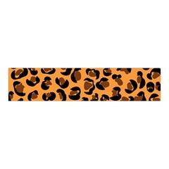 Orange Leopard Jaguar Dots Velvet Scrunchie by ConteMonfrey