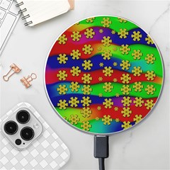 Blooming Stars On The Rainbow So Rare Wireless Charger by pepitasart