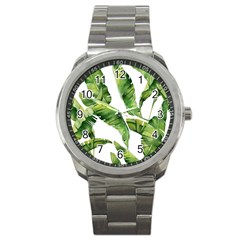 Sheets Tropical Plant Palm Summer Exotic Sport Metal Watch by artworkshop