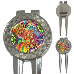 Mandalas Colorful Abstract Ornamental 3-in-1 Golf Divots by artworkshop